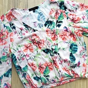 Sanctuary Blush Floral Flowy Top M